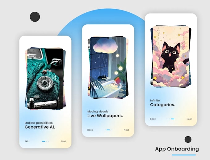 ai wallpaper app, app design, theme app for android and ios