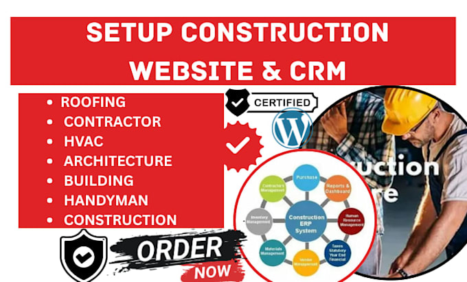 roofing contractor hvac architecture building handyman construction website crm