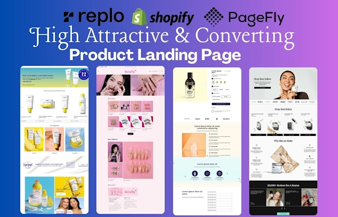 design redesign landing page with replo or pagefly
