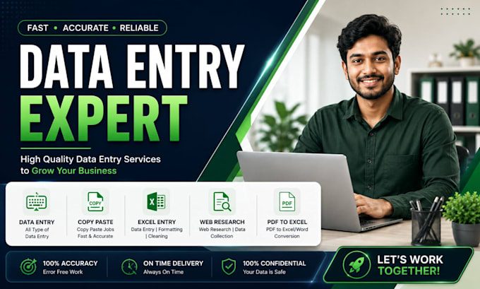 do make accurate data entry, copy paste, web research, excel