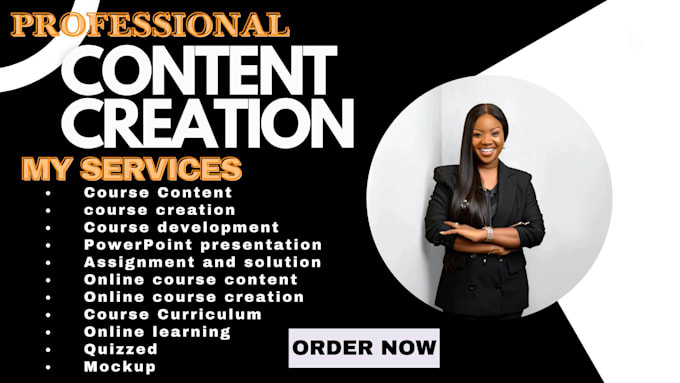 deliver course content, online course creation, course development and mockup