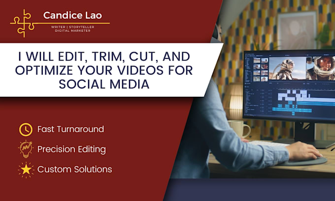 edit, trim, cut, and optimize your videos for social media