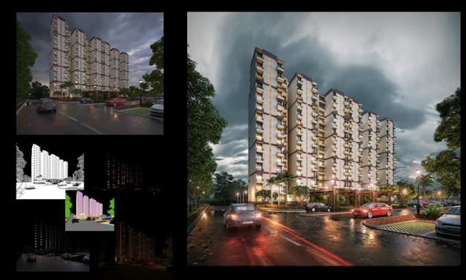 do editing on architectural images with elements