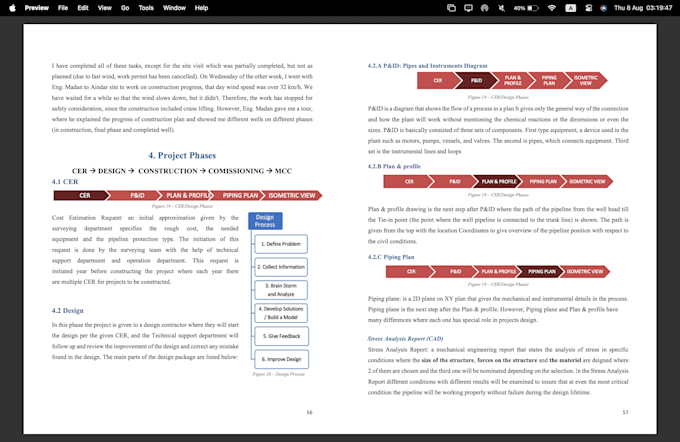 write mechanical engineering internship reports