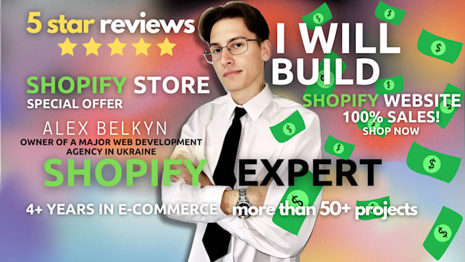 build, design, create shopify store, shopify website, shopify dropshipping store
