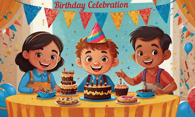 do children story book illustration