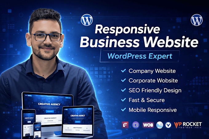 create a responsive author or company wordpress website