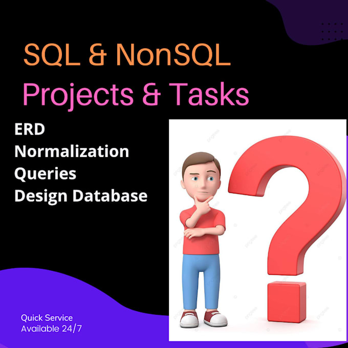Design database, erd, sql and non sql queries, oracle and ms access by ...