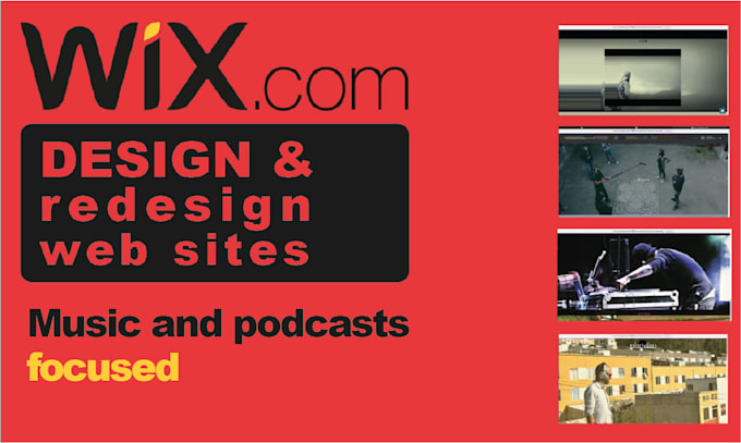design wix sites, music podcast focused