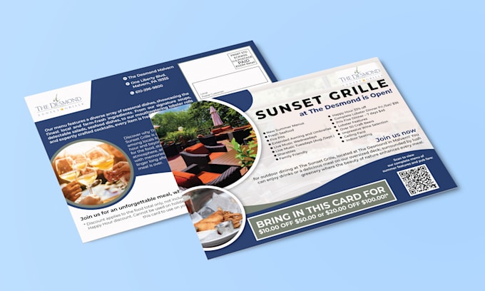 design a direct mail eddm or promotional postcard