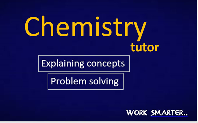 be your online chemistry tutor and explain problems