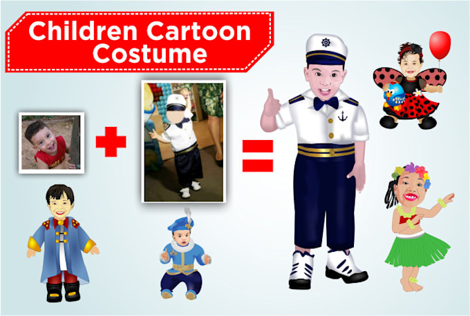 draw your children as cartoon character
