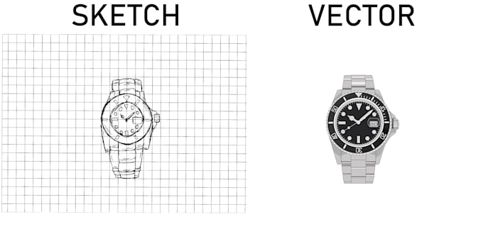 do full detailed vector illustration of your watch