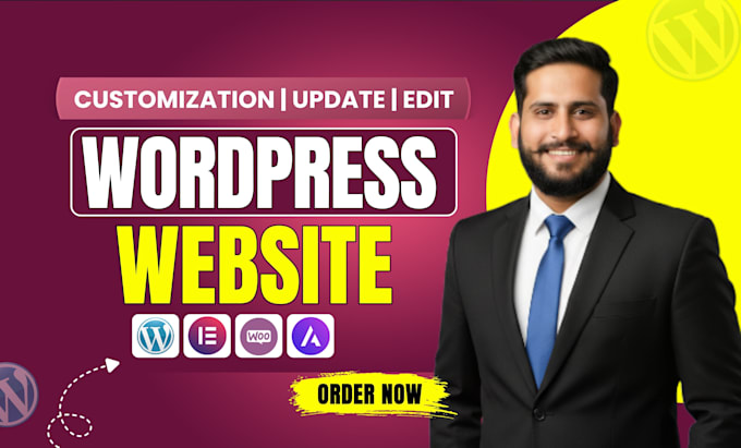 update wordpress website, edit wordpress website, wordpress changes or customize