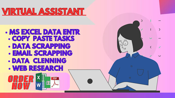 Be your virtual assistant for data entry, web research by Iramtalib3688 ...