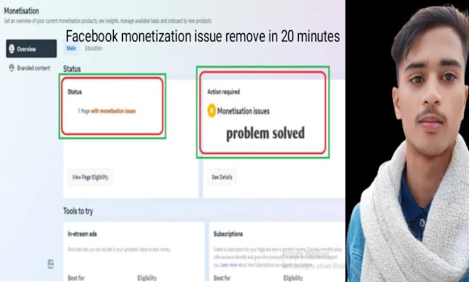 do facebook page monetization issue remove in 20 minutes