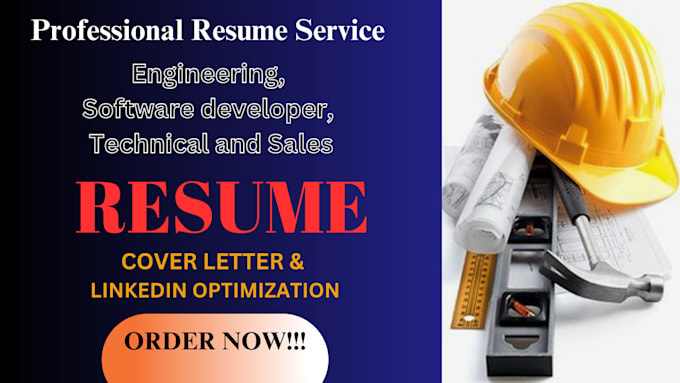 write engineering, technical and sales resume, cover letter, linkedin profile