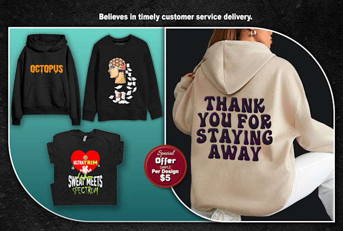 do custom hoodie, sweatshirt and t shirt design
