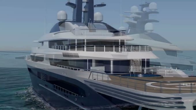 create photorealistic 3d boat animation, 3d ship animation, 3d yacht animation