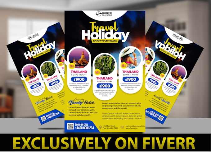 design business flyer design, door hanger, postcard, brochure design in 24 hours
