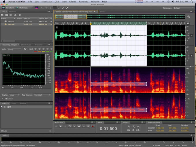 edit, remove noise and balance your Audio file