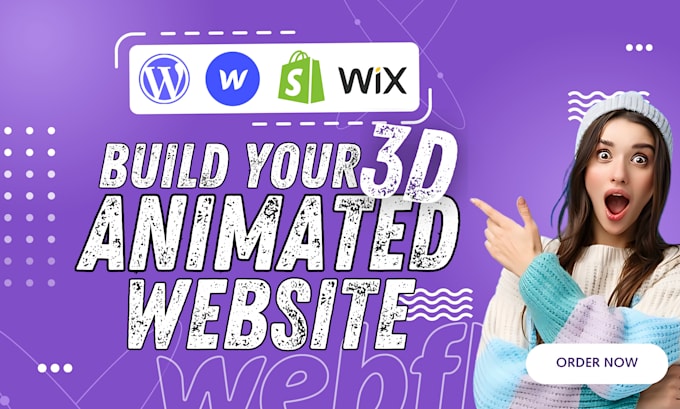 do 3d shopify animation 3d spline 3d webflow 3d wix 3d wordpress website design