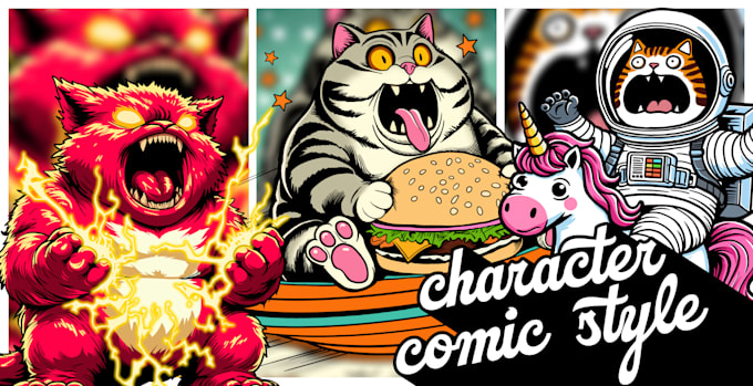 bring your character to life in comic or cartoon style