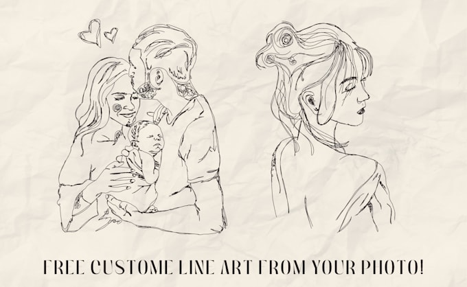 create minimalist line art illustration from photo or idea
