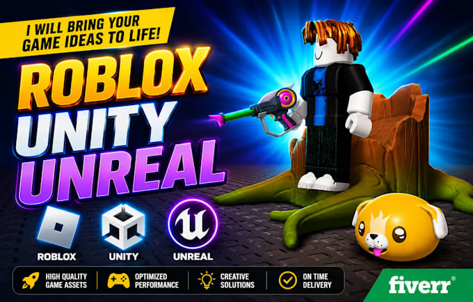 build your 3d game assets for unity unreal and roblox