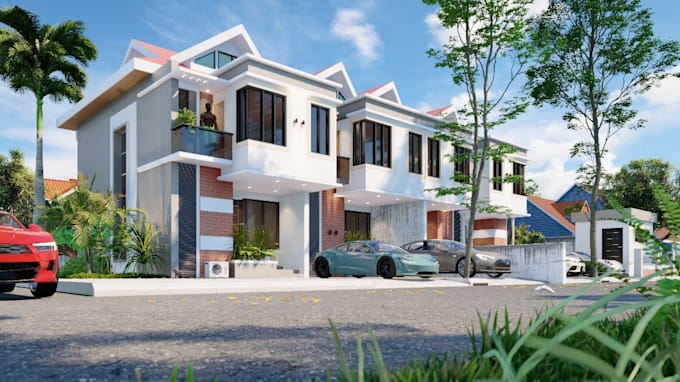 Do architectural 3d visualization exterior interior 3d rendering with ...