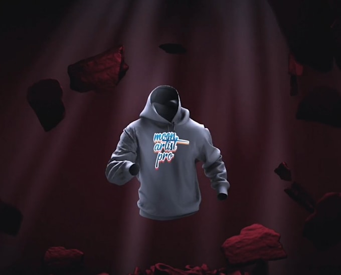 do professional 360 rotation animated mockup for hoodie