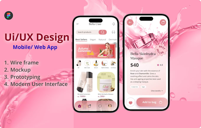 do attractive ui ux mobile and website designs