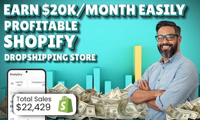 setup profitable shopify dropshipping store or shopify website