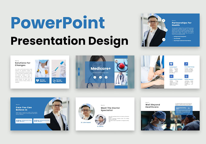 design professional powerpoint presentation, business, medical, educational