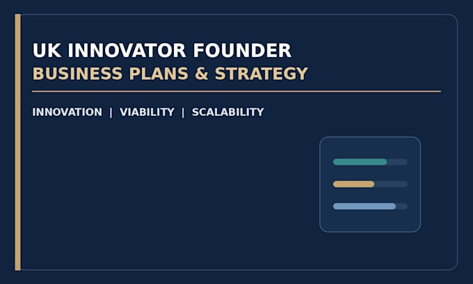 write a UK innovator founder or startup business plan