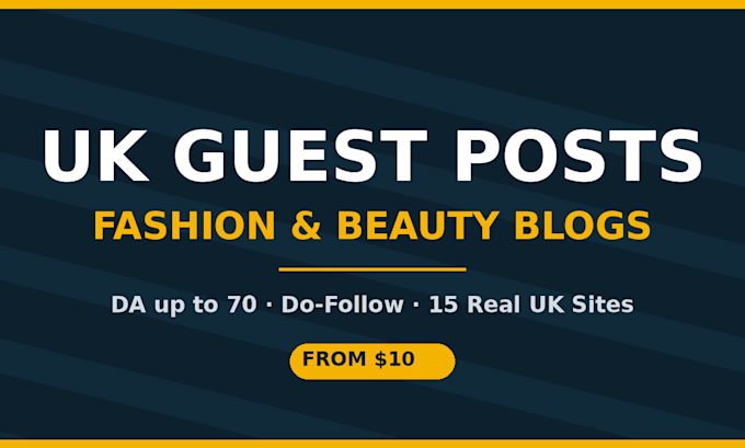 publish a guest post on UK fashion and beauty blogs