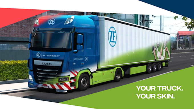 create a custom euro truck 2 ats beamng omsi and others skin