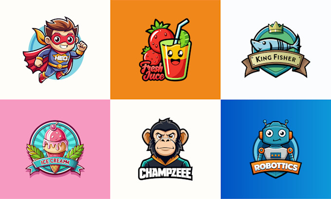 create pro mascot or cartoon character logo design