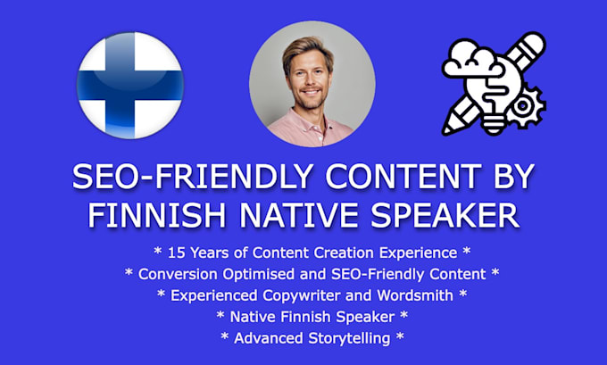 write blog, article or other content in finnish