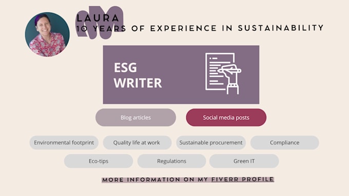 write esg articles for you in en and fr