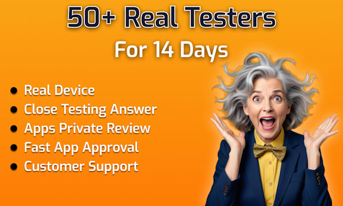 Provide 12 real tester for 14 days in play console by Sunny3459 | Fiverr