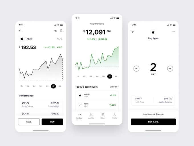 Develop crypto wallet app ui ux design money transfer app fintech app ...