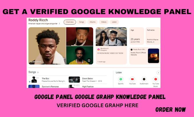 build a lifetime perfect google knowledge panel and knowledge graph for you