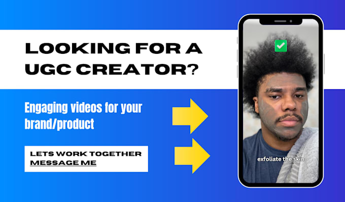 create male ugc video ads for brand, website, saas, app