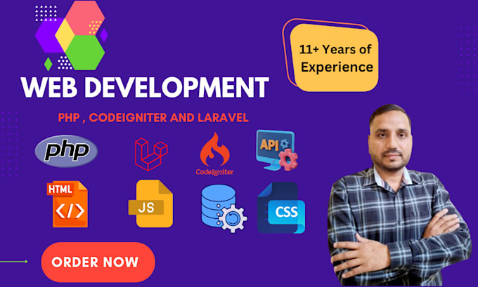 develop a custom PHP codeigniter web application