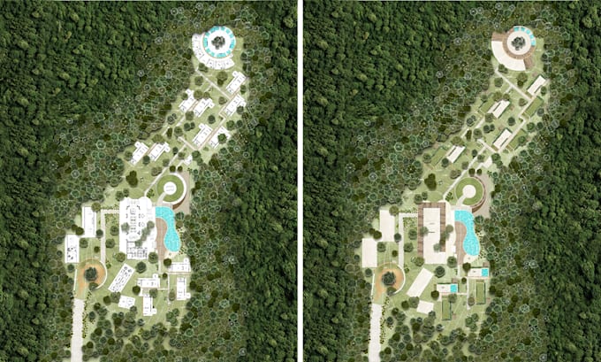 design 2d landscape site plan with color for your backyard and gardens