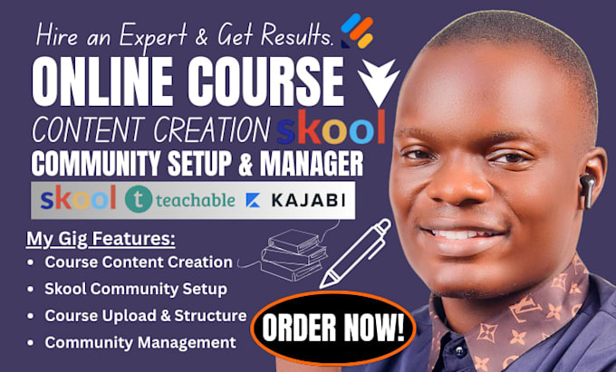 setup skool community and create online course content and curriculum