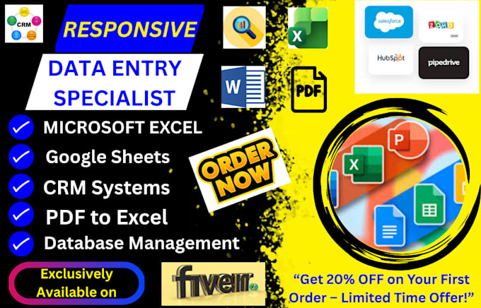 do fast data entry and excel data analysis and formatting