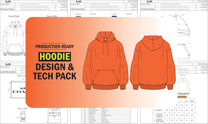 make clothing tech pack and fashion tech pack design