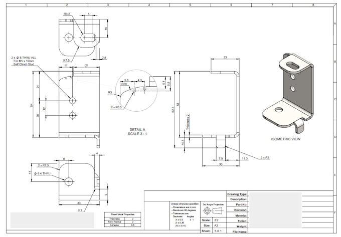 Create bom lists and drawings for manufacturing by Nghianguyen198 | Fiverr